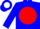 Silk - Blue, white 't' on red ball