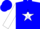 Silk - Blue, white star, blue stars on white sleeves, blue cap