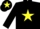 Silk - Black body, yellow star, black arms, black cap, yellow star