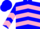 Silk - Blue with pink chevrons