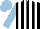 Silk - Black and White stripes, Light Blue sleeves and cap