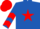 Silk - Royal Blue, Red star, Royal Blue and Red chevrons on sleeves, Red cap