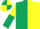 Silk - Dark Green and Yellow (halved), sleeves reversed, Dark Green and Yellow quartered cap