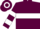 Silk - Maroon, white hoop, white band on sleeves