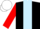 Silk - BLACK, light blue panel, red sleeves, white cap