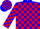 Silk - Blue and red blocks