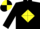Silk - Black, yellow diamond, yellow and black quartered sleeves