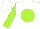 Silk - White, Lime Green Ball, Lime Green Sleeves, White Cap