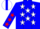 Silk - Blue, white stars, white stripe, red stars on slvs