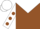 Silk - Brown, white yoke, white bars on sleeves, brown dots on white cap