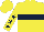 Silk - Yellow, dark blue hoop, yellow sleeves, dark blue stars