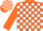 Silk - ORANGE & WHITE Blocks, Orange Sleeves