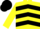 Silk - Yellow, black chevrons, black cap