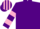 Silk - Purple, pink hooped sleeves, striped cap