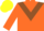 Silk - Orange body, brown chevron, orange arms, yellow cap