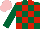 Silk - Dark Green and Red check, Dark Green sleeves, Pink cap