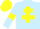 Silk - Light Blue, Yellow Cross of Lorraine and armlets, Yellow cap