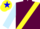 Silk - MAROON, yellow sash, light blue sleeves, yellow cap, blue star