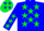 Silk - Blue, green stars