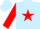 Silk - light blue, red star and sleeves