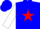 Silk - Blue, red star, white sleeves, blue cap