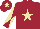 Silk - Maroon, beige star, diabolo on sleeves and star on cap