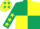 Silk - Dark green and yellow (quartered), dark green sleeves, yellow stars and cap