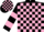 Silk - Black and pink check, hooped sleeves