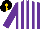 Silk - Purple and White stripes, Black velvet cap, Gold tassel
