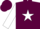 Silk - Maroon, white star, white sleeves