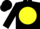 Silk - Black body, yellow disc, black arms, black cap