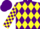 Silk - Purple and Yellow diamonds, checked sleeves