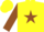 Silk - Yellow, Brown star and sleeves