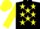 Silk - Black and yellow stars, yellow sleeves, yellow cap