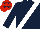 Silk - DARK BLUE, white sash, red cap, dark blue stars