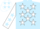 Silk - Light Blue, White stars, White sleeves, Light Blue stars