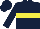 Silk - Dark blue, yellow hoop