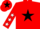 Silk - Red, black star, red sleeves, white stars, red cap, black star