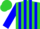 Silk - Lime, blue stripes, blue sleeves, lime cap