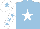 Silk - Light Blue, White star, White sleeves, Light Blue stars, White cap, Light Blue star