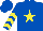 Silk - Royal blue, yellow star, yellow chevrons on sleeves