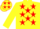 Silk - Yellow body, red stars, yellow arms, yellow cap, red stars