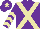 Silk - Purple, beige cross belts, chevrons on sleeves, purple cap, beige star