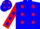 Silk - Blue, red spots, red sleeves, blue spots, blue cap, red spots