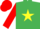 Silk - Emerald Green, Yellow star, Red sleeves and cap