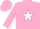 Silk - pink, white star, pink cap