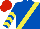 Silk - ROYAL BLUE, yellow sash, yellow chevrons on sleeves, red cap