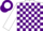 Silk - White, purple blocks, white ball