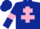 Silk - Dark blue body, pink cross of lorraine, dark blue arms, pink armlets, dark blue cap