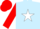 Silk - Light blue, white star, red sleeves and cap